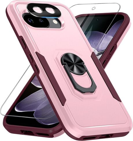 Designed for Google Pixel 10/10 Pro Case Built in Metal Ring Holder in Kuwait