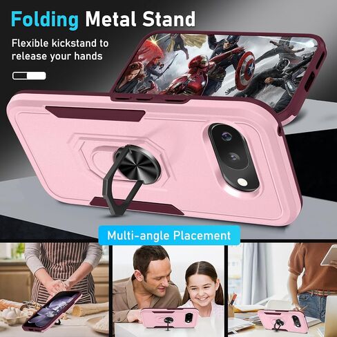 Designed for Google Pixel 10/10 Pro Case Built in Metal Ring Holder in Kuwait