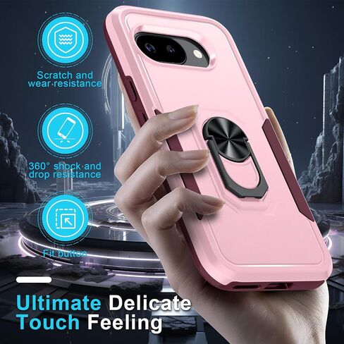 Designed for Google Pixel 10/10 Pro Case Built in Metal Ring Holder in Kuwait