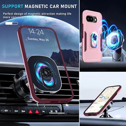 Designed for Google Pixel 10/10 Pro Case Built in Metal Ring Holder in Kuwait
