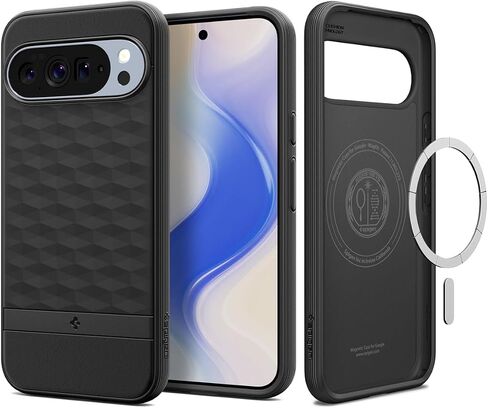 Spigen for Pixel 10/10 Pro Case, Parallax MagFit (2025) [Designed for Pixelsnap, Compatible with MagSafe Accessories] - Matte Black in Saudi Arabia