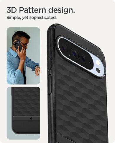 Spigen for Pixel 10/10 Pro Case, Parallax MagFit (2025) [Designed for Pixelsnap, Compatible with MagSafe Accessories] - Matte Black in Saudi Arabia