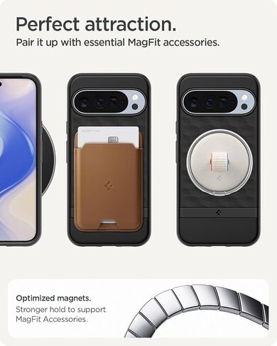 Spigen for Pixel 10/10 Pro Case, Parallax MagFit (2025) [Designed for Pixelsnap, Compatible with MagSafe Accessories] - Matte Black in Saudi Arabia