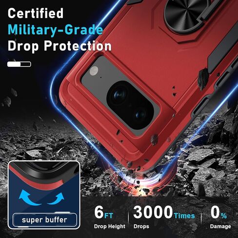 لـ Google Pixel 10/10 Pro Case مع حامي الشاشة + واقي عدسة الكاميرا ، غطاء واقٍ من الصدمات الثقيلة ، غلاف واقٍ كامل للجسم مبني على حامل حلقة معدنية قابلة للدوار ، 2025 Mint Green in Kuwait