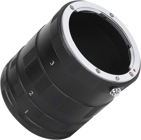 Tbest Macro Lens Adapter Extension Tube Kit Aluminium Alloy Black Close Up for AI Mount Cameras 7mm 14mm 28mm in Saudi Arabia
