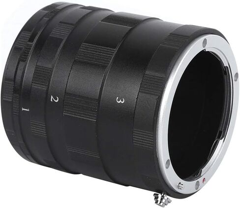 Tbest Macro Lens Adapter Extension Tube Kit Aluminium Alloy Black Close Up for AI Mount Cameras 7mm 14mm 28mm in Saudi Arabia