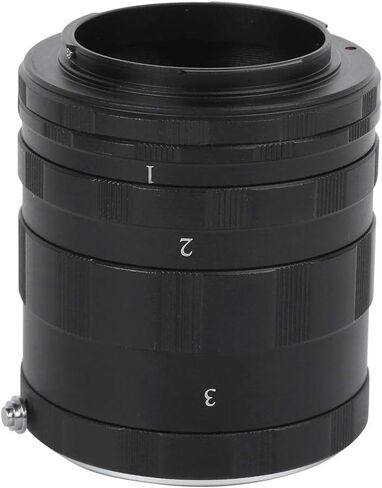 Tbest Macro Lens Adapter Extension Tube Kit Aluminium Alloy Black Close Up for AI Mount Cameras 7mm 14mm 28mm in Saudi Arabia