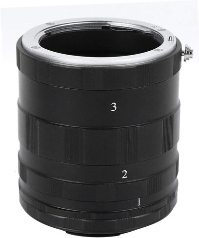 Tbest Macro Lens Adapter Extension Tube Kit Aluminium Alloy Black Close Up for AI Mount Cameras 7mm 14mm 28mm in Saudi Arabia