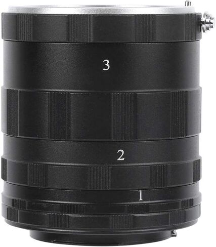 Tbest Macro Lens Adapter Extension Tube Kit Aluminium Alloy Black Close Up for AI Mount Cameras 7mm 14mm 28mm in Saudi Arabia