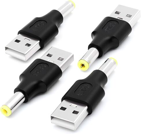 Danfetsoy USB to DC Adapter, 2.0 USB A Female to DC 5.5 x 2.5mm Male Power Adapter Suitable for Charging Electronic Devices(F/5.5x2.5, 4pack) in Saudi Arabia