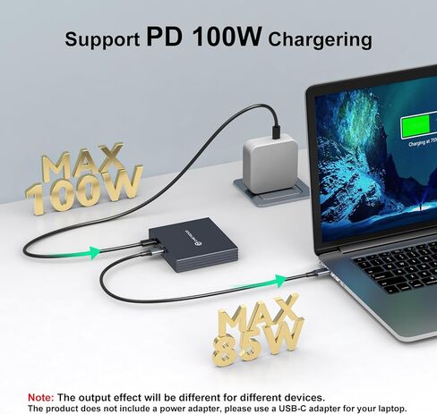 USB C to 3 HDMI Adapter 4K60Hz HDMI SPINGENT SPINCH 3 ORNITORS MST HUB USBC SPLITTER 1 في 3 OUT مع شحن PD 100W ، متوافق مع الكمبيوتر المحمول ، الكمبيوتر ، بطاقة USB-C in Kuwait