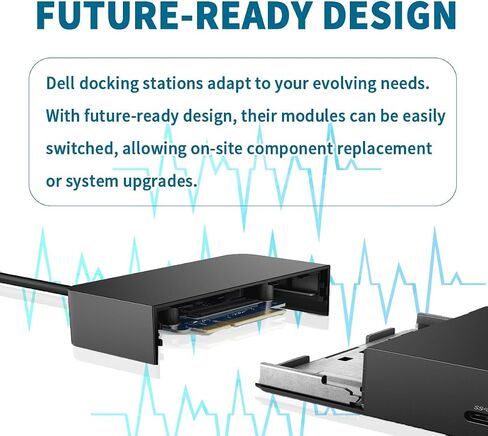Dell WD19TB Thunderbolt Dock, 180W Dell Docking Station with HDMI/Dual DisplayPort, Dual Monitor Support, Bundle with HDMI/DP Cables (Renewed) in Saudi Arabia