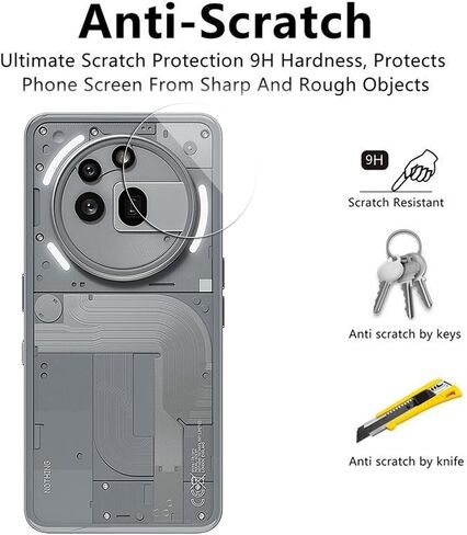 -3 Pack- Camera Lens Protector for Nothing Phone (3A) Pro 5G ، Film Glass Lens Movie [9H ، Anti-scratch ، HD ، Ultra Thin] Nothing Proper Camera Lens Protector in Kuwait