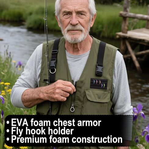 3pcs Ripple Texture Foam Fly Patch, Black Fly Fishing Rippled Foam with Hook Loop Sticker Light Weight Foams Vest Fishing Tackle Tools Accessories for Vest in Saudi Arabia
