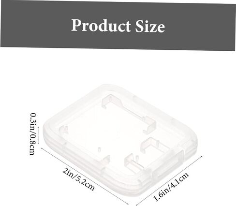 Healifty 24pcs Transparent and Card Storage Organizer Case Portable Small Memory Card Holder with Lid Protective Box for Secure Storage and Easy Access in Saudi Arabia