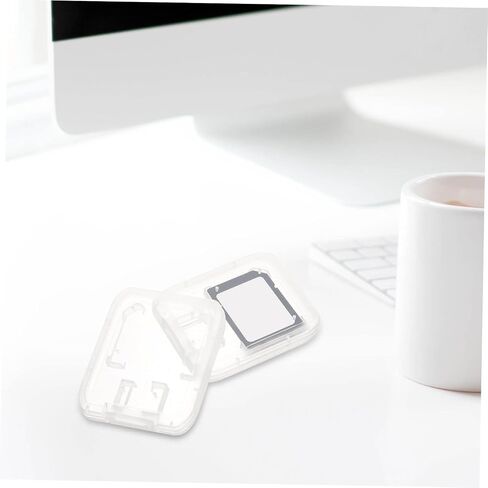 Healifty 24pcs Transparent and Card Storage Organizer Case Portable Small Memory Card Holder with Lid Protective Box for Secure Storage and Easy Access in Saudi Arabia