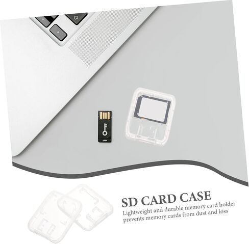 Healifty 24pcs Transparent and Card Storage Organizer Case Portable Small Memory Card Holder with Lid Protective Box for Secure Storage and Easy Access in Saudi Arabia