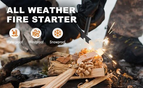 Magnesium Flint Fire Starter, Survival Fire Blocks with Striker for Camping/Hiking/Emergency in Saudi Arabia