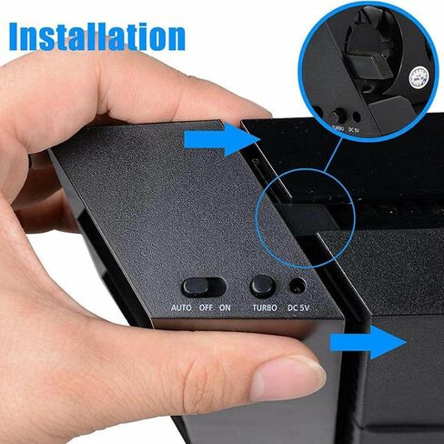 Console Fan Cooler,Console Cooler Cooling Fan Temperature Control 5 Fan Heat Exhaust Fan for 4 Console Black in Saudi Arabia