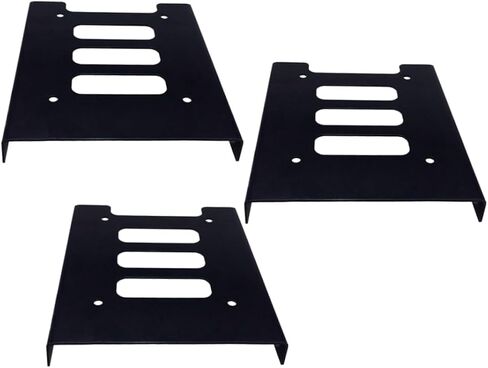 Coheali 3pcs صينية محرك الأقراص الصلبة إلى قوس تصاعد SSD لسطح المكتب والكمبيوتر المحمول تبديد الحرارة المتين متوافق مع SATA II III الأسود in Saudi Arabia