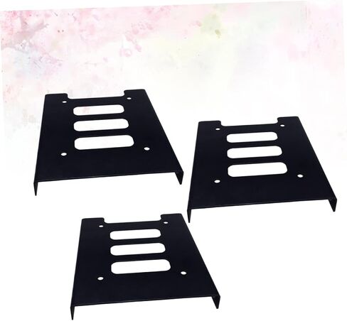 Coheali 3pcs صينية محرك الأقراص الصلبة إلى قوس تصاعد SSD لسطح المكتب والكمبيوتر المحمول تبديد الحرارة المتين متوافق مع SATA II III الأسود in Saudi Arabia