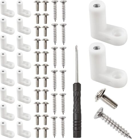 100 Pcs PCB Board Mounting Feet L Type Game Console Motherboard Fixed Plastic Feet with Cross Head Screw Self Tapping Screw and Screwdriver in Saudi Arabia