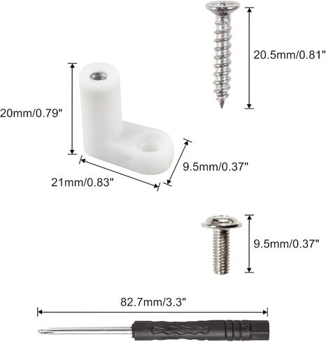 100 Pcs PCB Board Mounting Feet L Type Game Console Motherboard Fixed Plastic Feet with Cross Head Screw Self Tapping Screw and Screwdriver in Saudi Arabia