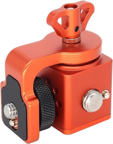 Rotating Pan Tilt Bracket Monitor Bracket, Adjustable Back and Forth Tripod Mount Ball Head DSLR Camera Arca Swiss Compatible with Locating Pins 3/8" 1/4" Fixed Screws (RED) in Saudi Arabia