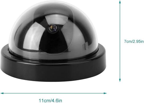 Dioche 4PCS Dome Simulation Dummy Fake Security Camera, Anti-Theft CCTV Surveillance Camera with Flashing LED Light (Black), Fake Camera Lens for Home Retail Dorm and Office in Saudi Arabia