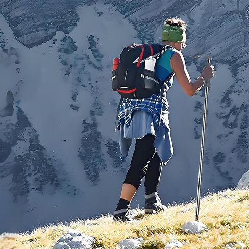 عصا المشي التكتيكية القطب ، متعدد الوظائف طائرة خفيفة الوزن الألومنيوم القابلة للطي القطب المشي لمسافات طويلة مع حقيبة تخزين القماش للنساء كبار السن على الظهر التخييم على الظهر in Kuwait