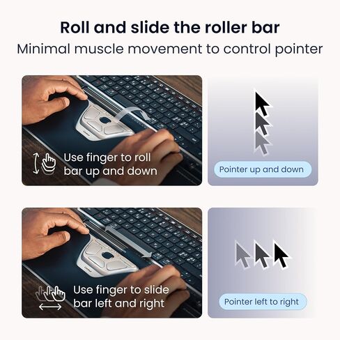 Contour Wireless RollerMouse Red - Ergonomic Design Reduces Shoulder, Forearm, Wrist Strain | Ideal for RSI/Carpal Tunnel | 6 Customizable Buttons | 10 Speed Settings | Mac/PC Compatible in Kuwait