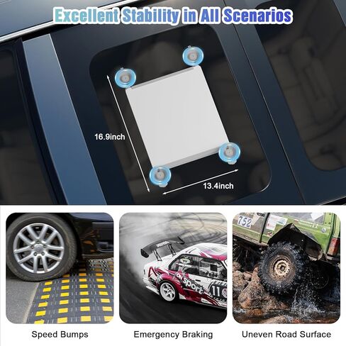 Starlink Mini Car Mount, Starlink Mini Suction Cup Mount for Car Sunroofs & Windows, Secure Mounting Kit with Anti-Shock Pad and Strong Suction Design for Stable Satellite Signal in RV, Boats, Camping in Kuwait