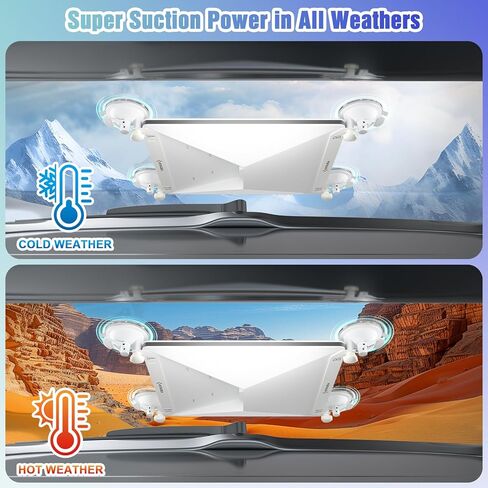 Starlink Mini Car Mount, Starlink Mini Suction Cup Mount for Car Sunroofs & Windows, Secure Mounting Kit with Anti-Shock Pad and Strong Suction Design for Stable Satellite Signal in RV, Boats, Camping in Kuwait