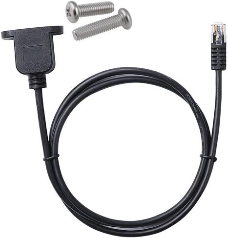 RJ11 RJ12 Straight Through Wired 6P6C Female Panel Mount to 6P6C Male Extension Cable (0.5M,Straight Through) in Saudi Arabia