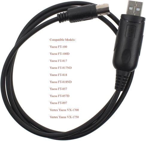 CT-62 USB to 8 Pin Mini DIN Male Serial Programming Cable for Yaesu Radio FT-100D FT-817 FT-857 FT-897D Ham Radio Data Debugging Firmware Updates CAT TTL Cable Kenwood TM TK Series (Black,180cm/6FT) in Saudi Arabia