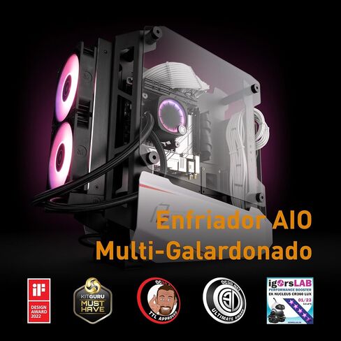 EKWB EK-NUCLEUS AIO CPU CORNER CR360 LUX ، Digital RGB ، White in Saudi Arabia