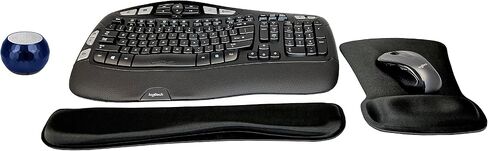 Logitech MK670 Comfort Wave Wireless Wireless Keyboard & Mouse Combo Home Office Attالي النشط حزمة حديثة مع مكبر صوت بلوتوث ميني جام in Saudi Arabia
