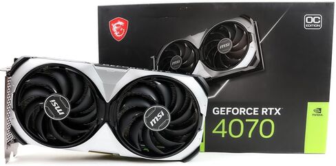 MSI Gaming GeForce RTX 4070 12GB GDRR6X 192-Bit HDMI/DP Nvlink TORX Fan 4.0 Ada Lovelace Architecture Graphics Card (RTX 4070 Ventus 2X 12G OC) (Renewed) in Saudi Arabia