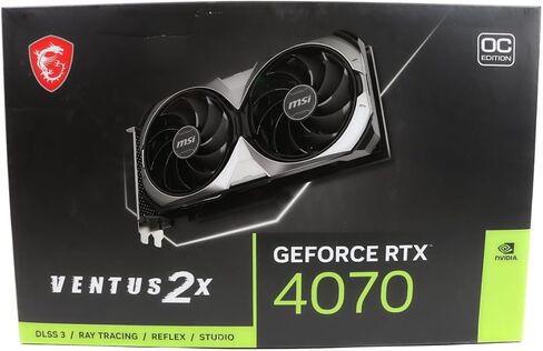 MSI Gaming GeForce RTX 4070 12GB GDRR6X 192-Bit HDMI/DP Nvlink TORX Fan 4.0 Ada Lovelace Architecture Graphics Card (RTX 4070 Ventus 2X 12G OC) (Renewed) in Saudi Arabia