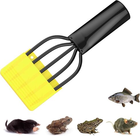 Pawfly Fishing Spear, Stainless Steel Frog Gig Gaff, Strong Flounder Gig with Barbed 5 Prong Tine, Fishing Harpoon Spearhead Fork for Fish Bullfrog Toad Mole & Hunting in Saudi Arabia