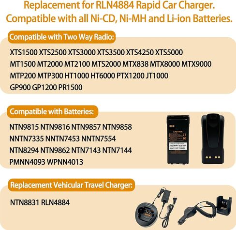 RLN4884B RLN4884 مركبة شاحن سيارة متوافق مع راديو XTS1500 XTS2500 XTS3000 XTS3500 XTS4250 XTS5000 HT1000 GP900 GP1200 PR1500 NNTN7335 NTN9815 NTN9816 NTN9858 NTN9857 in Saudi Arabia