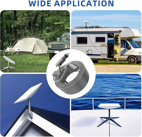 Ethernet to Satellite Cable ، IP68 مقاوم للماء 1200 ميجابت في الثانية من كابل محول الأقمار الصناعية Ethernet ، 30 مترًا من القمر الصناعي مع محول Ethernet 3ft 3ft in Saudi Arabia