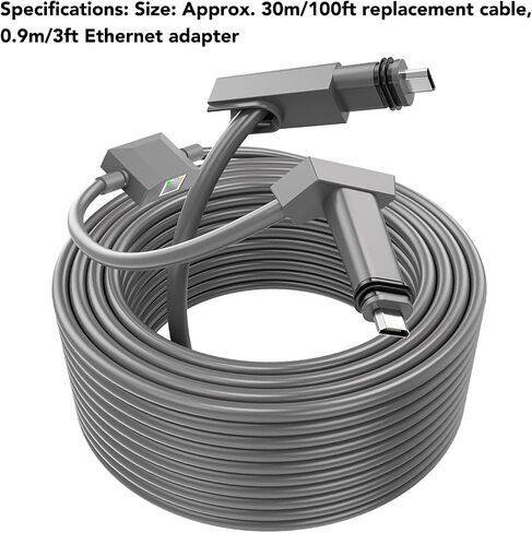 Ethernet to Satellite Cable ، IP68 مقاوم للماء 1200 ميجابت في الثانية من كابل محول الأقمار الصناعية Ethernet ، 30 مترًا من القمر الصناعي مع محول Ethernet 3ft 3ft in Saudi Arabia