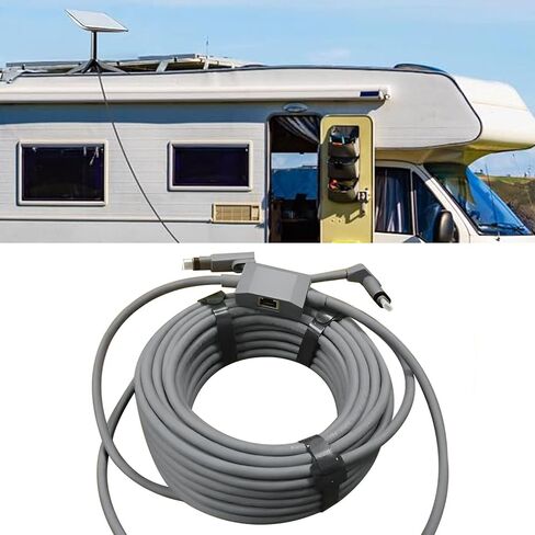 Ethernet to Satellite Cable ، IP68 مقاوم للماء 1200 ميجابت في الثانية من كابل محول الأقمار الصناعية Ethernet ، 30 مترًا من القمر الصناعي مع محول Ethernet 3ft 3ft in Saudi Arabia