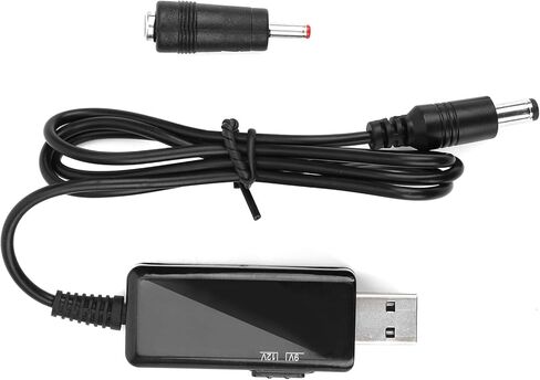 Diooche Power Bank Router Cord USB إلى DC Cable 5V to 9V 12V خطوة ، لأعلى عرض رقمي قابل للتعديل مع شكل مضغوط وخفيف الوزن ومحمول لأجهزة المودم البصري وأجهزة التوجيه اللاسلكية in Kuwait