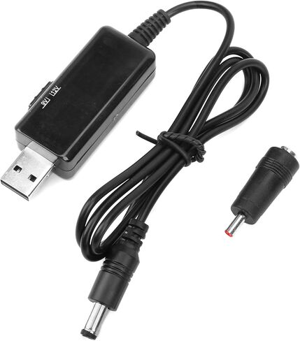 Diooche Power Bank Router Cord USB إلى DC Cable 5V to 9V 12V خطوة ، لأعلى عرض رقمي قابل للتعديل مع شكل مضغوط وخفيف الوزن ومحمول لأجهزة المودم البصري وأجهزة التوجيه اللاسلكية in Kuwait