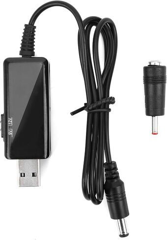 Diooche Power Bank Router Cord USB إلى DC Cable 5V to 9V 12V خطوة ، لأعلى عرض رقمي قابل للتعديل مع شكل مضغوط وخفيف الوزن ومحمول لأجهزة المودم البصري وأجهزة التوجيه اللاسلكية in Kuwait