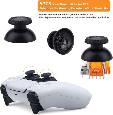 HGamyox TMR Electromagnetic Joysticks Replacement for DualSense PS5 Controller, 3D Analog Joysticks Thumbsticks with Screwdriver for Playstation 5 Repair Part Tool Kit in Saudi Arabia