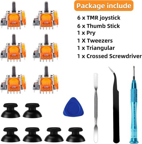 HGamyox TMR Electromagnetic Joysticks Replacement for DualSense PS5 Controller, 3D Analog Joysticks Thumbsticks with Screwdriver for Playstation 5 Repair Part Tool Kit in Saudi Arabia