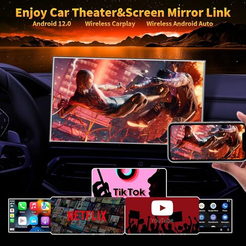 مربع 4-in-1 Carplay AI ، محول Carplay و Android Auto ، متوافق مع N-Etflix/YouTube/Tik Tok/Screen Mirror Link in Kuwait